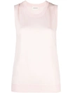 P.a.r.o.s.h Linfa Fine-knit Tank Top In Neutrals