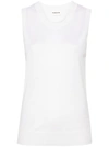 P.a.r.o.s.h Cream White Wool Blend Top In White