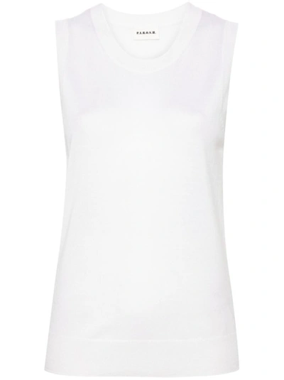 P.a.r.o.s.h Sleeveless Knitted Top In White