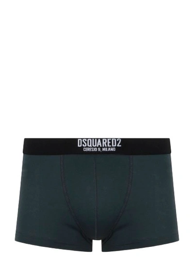 Dsquared2 Logo Waist Boxer Shorts In Black