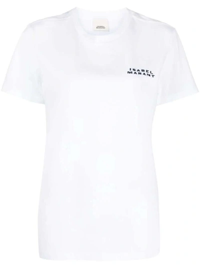 Isabel Marant Organic Cotton Logo-print T-shirt In White