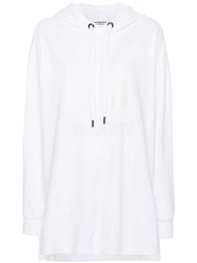 Isabel Marant Étoile Shannon Logo-printed Hoodie In White