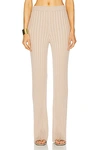 L'academie By Marianna Sereph Rib Pants In Champagne