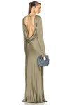 L'academie By Marianna Benita Gown In Dark Sage Green