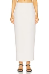 L'academie By Marianna Ramina Midi Knit Skirt In Ivory