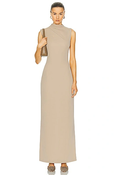 L'academie By Marianna Ciana Maxi Dress In Beige