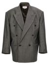 HED MAYNER HED MAYNER PINSTRIPED DOUBLE-BREASTED BLAZER