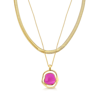 M. DOLORES SOLEIL BABY NECKLACE PINK AGATE