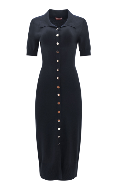 Altuzarra Hestia Jersey Shirt Dress In Navy