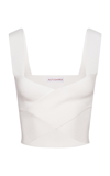 Altuzarra Mylas Crisscross Crop Top In White