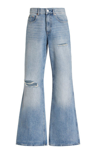 Dl1961 Desi Rigid Ultra-high Bootcut Jeans In Blue