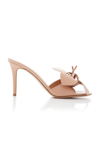 GIANVITO ROSSI FLOWER-EMBELLISHED LEATHER SANDALS