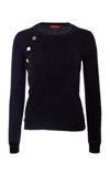 Altuzarra Minamoto Button-embellished Cashmere Sweater In Black
