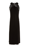 Givenchy Lace-detailed Crepe Midi Dress In Black