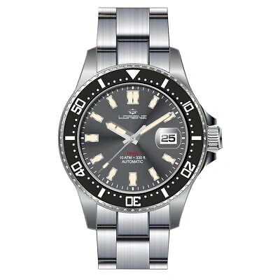 Pre-owned Lorenz Mens Automatic Wristwatch 28185cc Stainless Steel Gray Sub 100mt