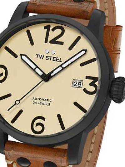 Pre-owned Tw Steel Ms46 Maverick Automatic Mens Watch 48mm 10 Atm