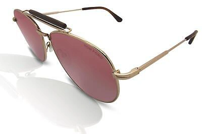Pre-owned Tom Ford Sunglasses Men's Ft0536 Sean 28z Rose Gold/pink