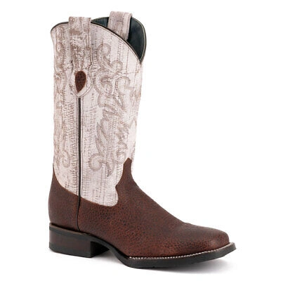 Pre-owned Ferrini Men's Toro Square Toe Rugged Western Boots (1299336)