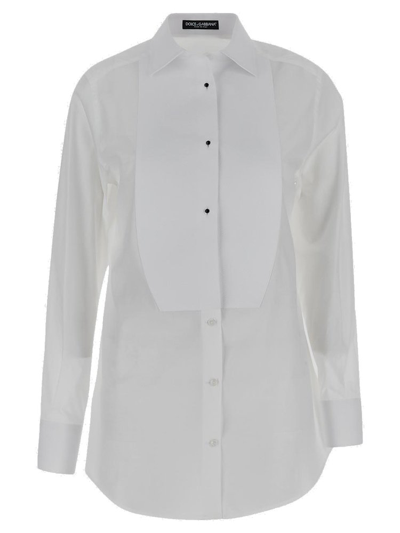 Dolce & Gabbana Tuxedo Shirt In White