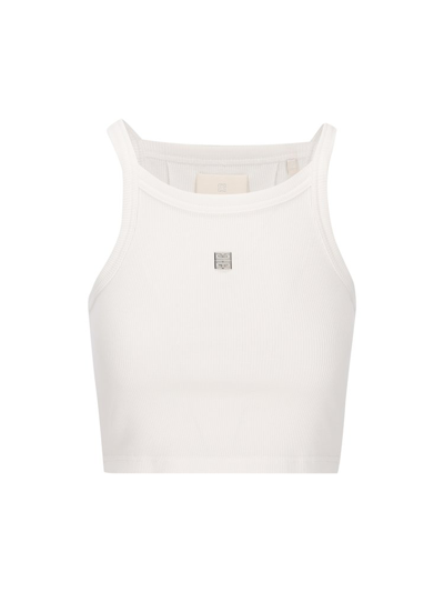 GIVENCHY GIVENCHY 4G PLAQUE CROPPED TANK TOP
