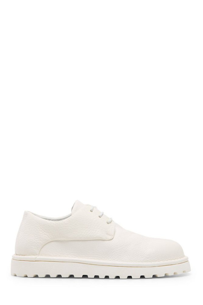 Marsèll Pallottola Pomice Leather Derby Shoes In White