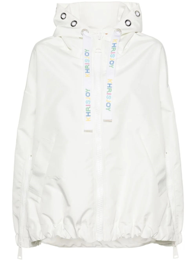 Khrisjoy New Khris Hooded Windbreaker Jacket In White