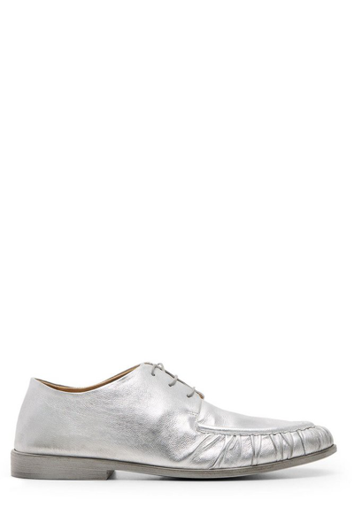 Marsèll Mocassino Leather Derby Shoes In Silver