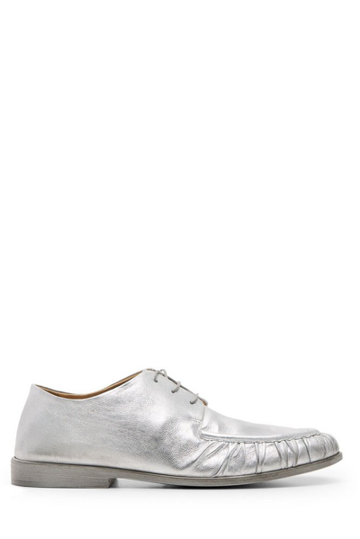 Marsèll Mocassino 皮质德比鞋 In Silver