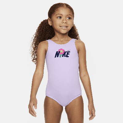 Nike Swim Little Kids' (girls') U-back One-piece Swimsuit In Purple