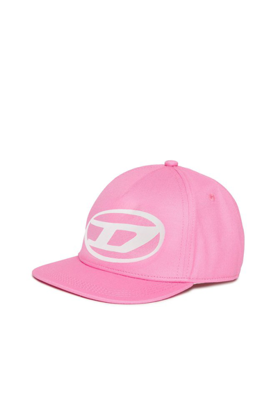 Diesel Kids Ftula Oval D Printed Baseball Cap In Pink