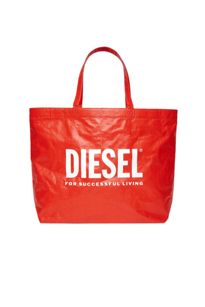 Diesel Kids' Weoder Logo-print Tote Bag In Red