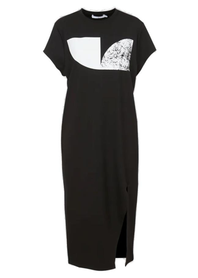 Iro Adrya Graphic-print T-shirt Dress In Black