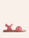 BODEN LEATHER BUCKLE SANDALS PINK GIRLS BODEN