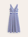Boden Panelled Bodice Midi Dress Surf The Web Stripe Women  In Surf The Web Stripe