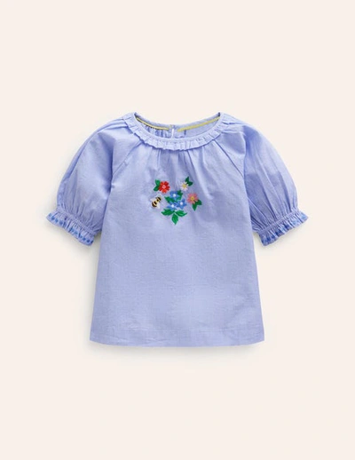 MINI BODEN EMBROIDERED WOVEN TOP END ON END GIRLS BODEN