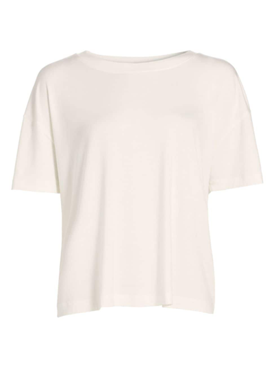 Eberjey Gisele Short-sleeve Scoop-neck T-shirt In Ivory