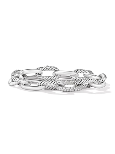 David Yurman Women's Dy Madison Chain Bracelet In Sterling Silver In Diamond