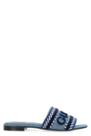 Gucci `jane` Slide Sandals In Denim
