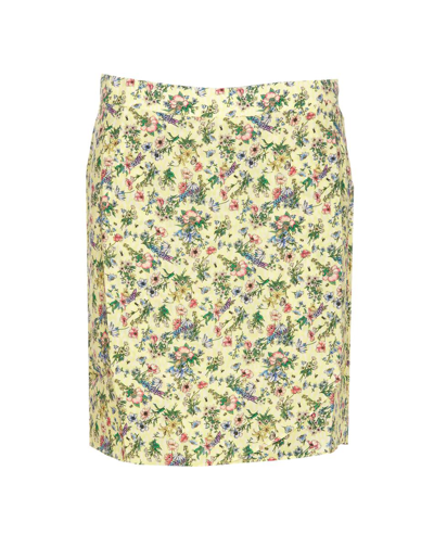 Zadig & Voltaire Joseline Floral-print Mini Skirt In Yellow