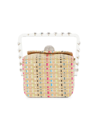 Aquazzura Women's Crystal-embellished Box Bag In Brass