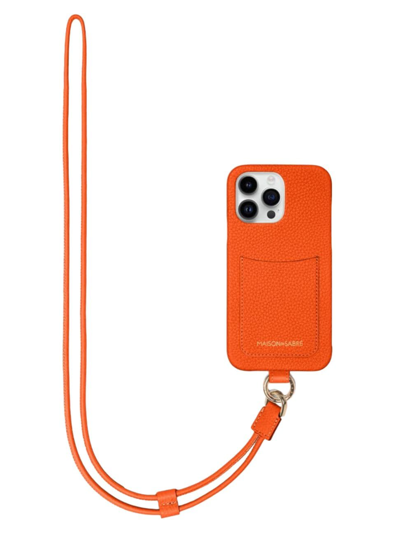 Maison De Sabre Sling Phone Case Iphone 15 Pro In Manhattan Orange