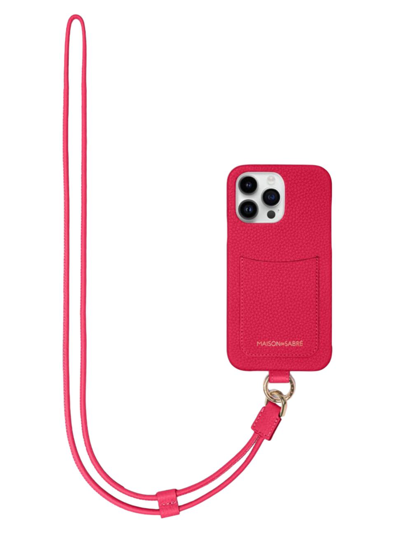 Maison De Sabre Sling Phone Case Iphone 15 Pro In Red