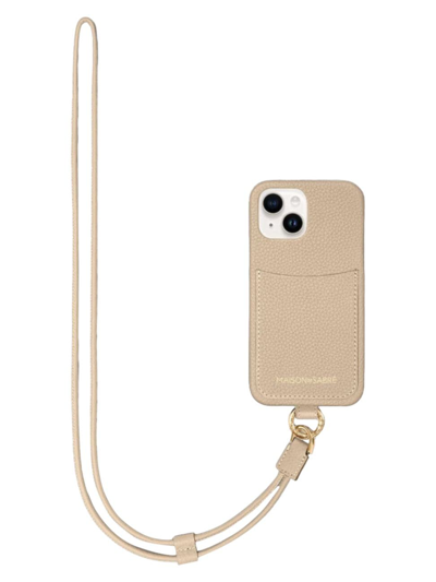 Maison De Sabre Sling Phone Case Iphone 14 In Saharan Beige