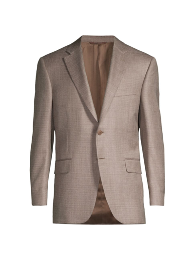 Canali Men's Siena Herringbone Wool & Silk-blend Two-button Sport Coat In Brown