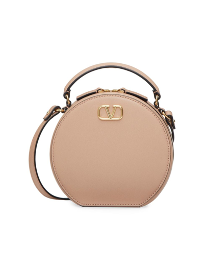 Valentino Garavani Women's Vlogo Signature Calfskin Mini Bag In Beige