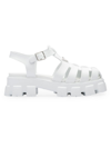 Prada Men's Monolith Rubber Sandals In White