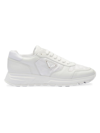 Prada Mens White Re-nylon Brand-plaque Leather And Nylon Low-top Trainers Eur 40 / 6 Uk In White