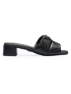 Prada Women's Quilted Nappa Leather Slides In Black