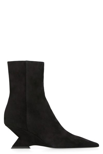 ATTICO CHEOPE SUEDE ANKLE BOOTS