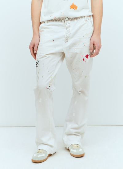 Gallery Dept. Painted Carpenter Flared Jeans In Cream